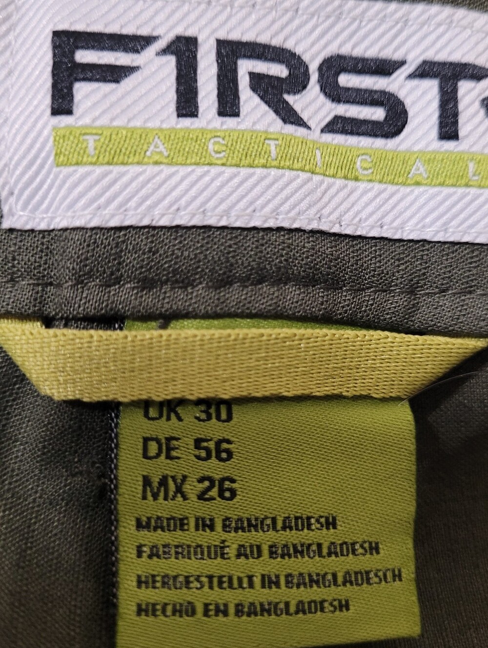 First Tactical V2 Mens Utility Pockets Cargo  Pants Size 26 Reg 50x31 Green New